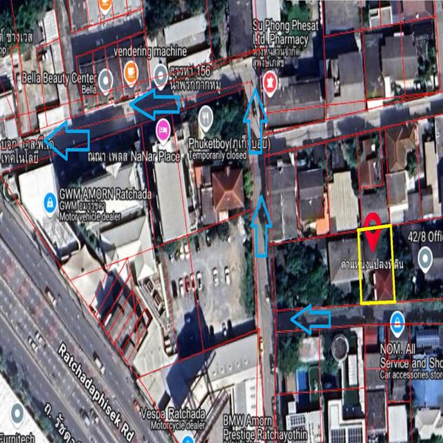 ที่ดินพร้อมบ้านเก่าชั้นเดียว86ตรว. ซ.รัชดา42 แยก4  12