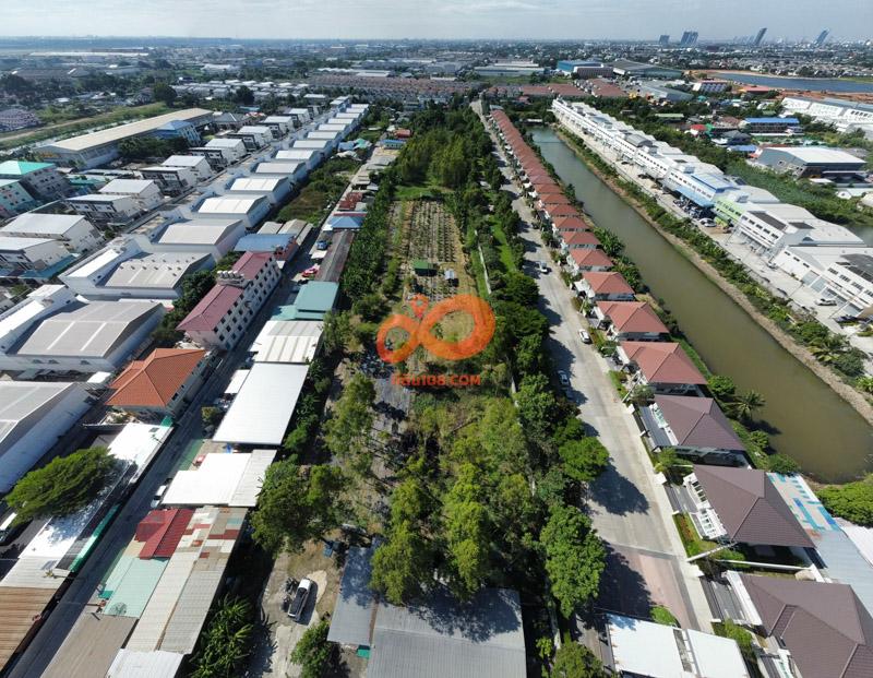 ขายที่ดินทำเลทอง ซอยกิ่งแก้ว 25/1 – ใกล้นิคมเจโม – หน้ากว้าง 47 เมตร – 13 ไร่ 2 งาน 7 วา 4