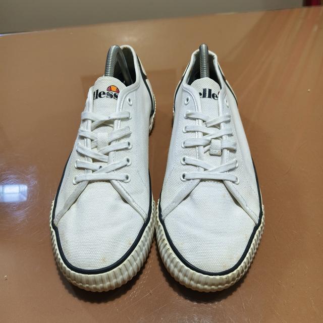 ellesseTropea text trainers white(Italcian Sportswear Brand)Size 42/27cmðĨPrice 490āļŋ āļĢāļđāļāļĒāđāļāļĒāļāļĩāđ 4