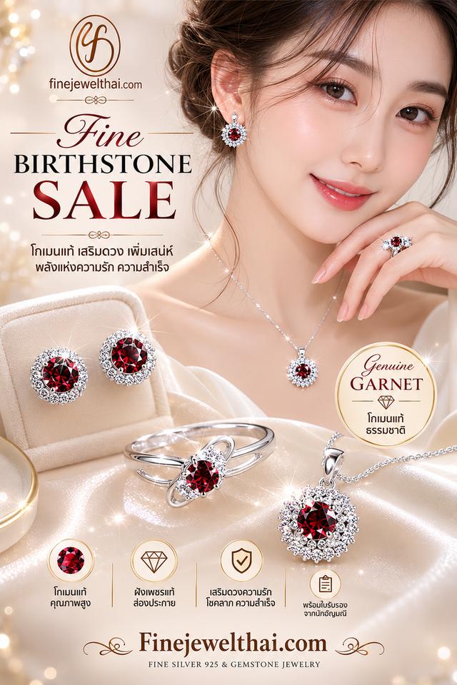 Finejewelthai เครื่องประดับพลอยแท้ จี้โกเมน P1083gm
