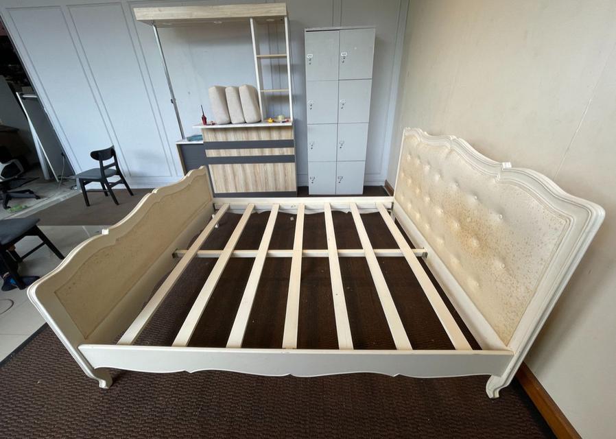 เตียงไม้ สีขาว 4