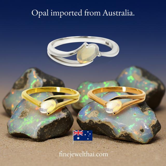 FineJewelThai | แหวนโอปอล แหวนเงินแท้925 พลอยแท้ R1100op