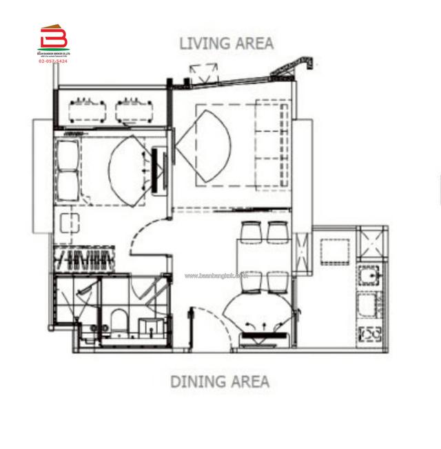 คอนโดมิเนียม Life Ladprao Valley (ไลฟ์ ลาดพร้าว แวลลีย์) เนื้อที่ 35.16 ตรม. แขวงจอมพล เขตจตุจักร กรุงเทพมหานคร 7