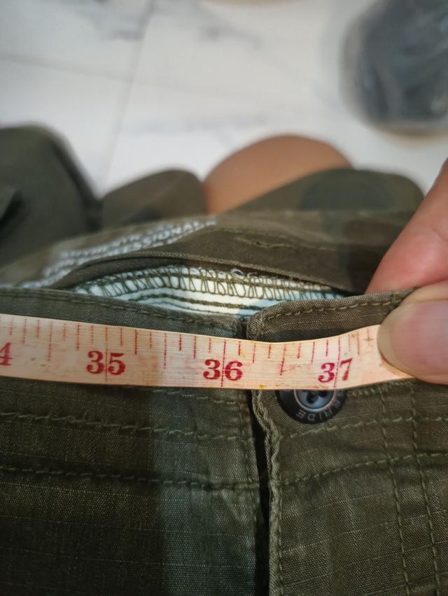 กางเกงคาร์โก้ สีเขียวขี้ม้าเข้ม Geride