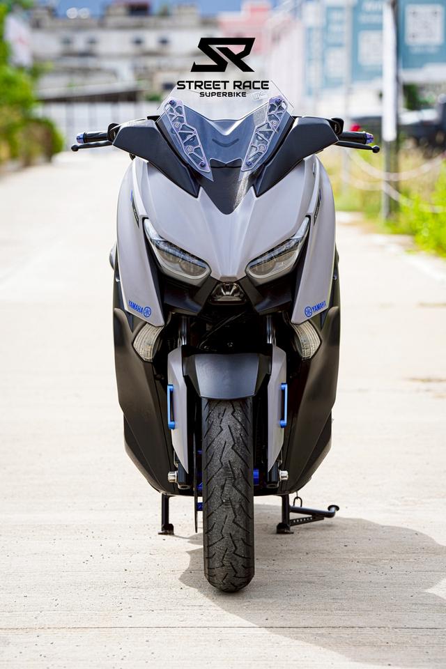 2021 Yamaha xmax 2021 เทาล้อน้ำเงิน โช๊ค ohlins + ท่อ atom titanium ของแต่งเบิกใหม่ทั้งคัน 7
