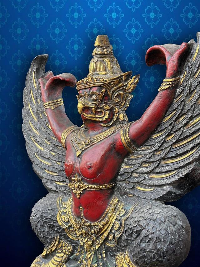 พญาครุฑศาลเก่า ครุฑหน้าดุ ขนาด80ซม ครุฑหน้าศาล 3