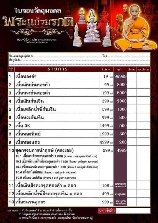 รูปหล่อพระแก้วมรกต เนื้อเหล็กน้ำพี้ก้นเงิน หลวงปู่บัว ถามโก วัดศรีบูรพาราม จ.ตราด ราคาจอง1000บาท ซีนเดิมๆ เอาไปลุ้นหมายเลขสวยๆ รูปย่อยที่ 3