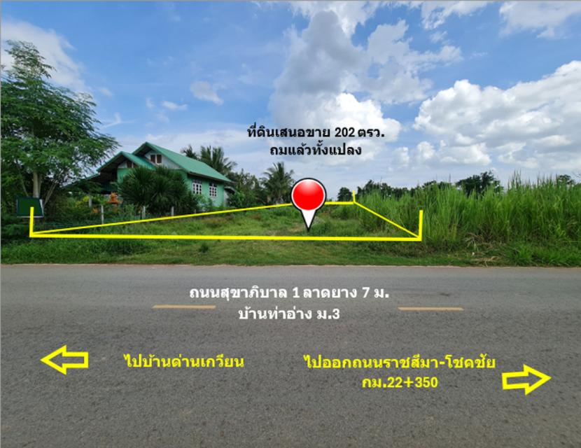 ขาย ที่ดิน ในเขตเทศบาล ใกล้บ้านด่านเกวียน (แหล่งเครื่องปั้นดินเผา) บ้านท่าอ่าง ม.3 เนื้อที่ 2 งาน 2 ตรว ผังเมืองรวมจังหว 4
