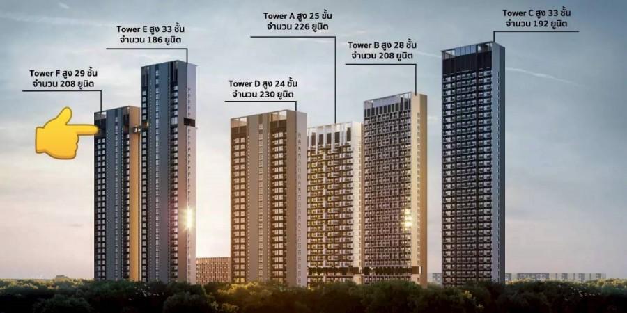 68101040 : ขายดาวน์คอนโด ขนาด 39.20 ตรม. โครงการ Noble Create ( โนเบิล ครีเอท ) อาคาร F  ชั้น.8 ใกล้คริสตัล พาร์ค สามารถเลี้ยงสัตว์ได้ 14