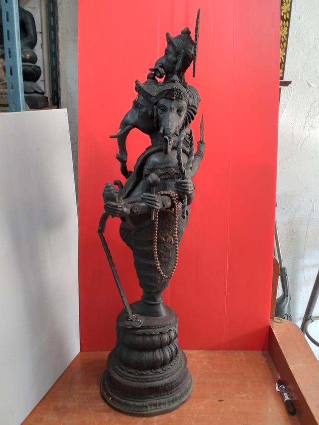 พระพิฆเณศวรฐ่นกว้าง11นิ้วสูง42นิ้ว รูปที่ 3