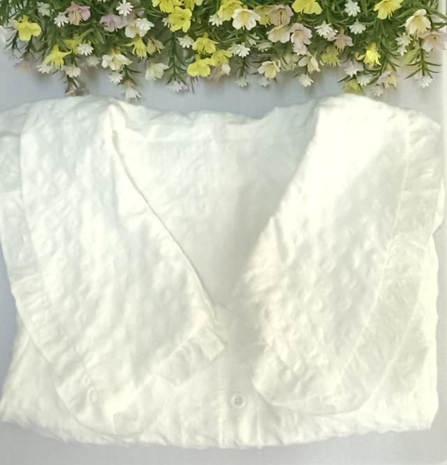 เสื้อผู้หญิงคอปกใหญ่, สีขาว