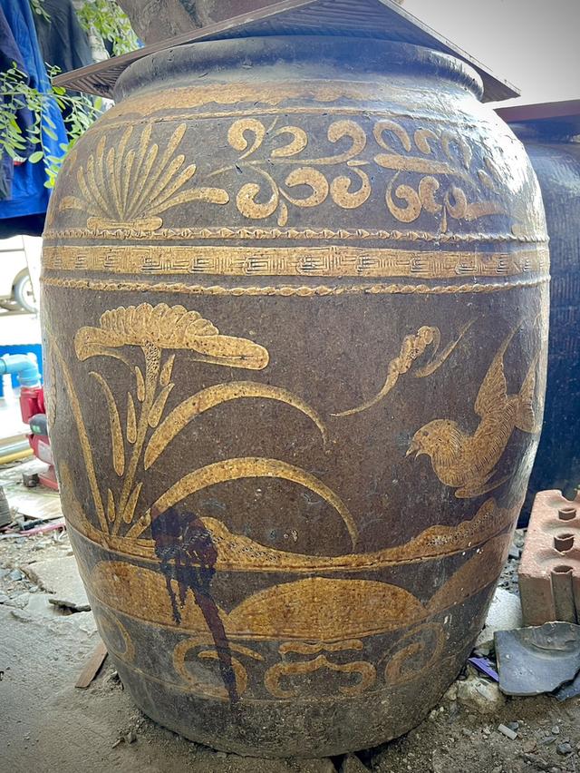 โอ่งเซี่ยงไฮ้ ลายนกหงส์หยก โอ่งลายนก โอ่งจีนโบราณ 5