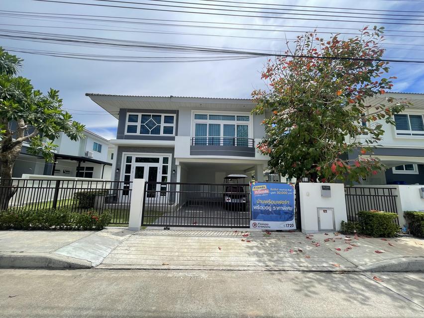 บ้านเดี่ยว 2 ชั้น พื้นที่ใช้สอย 213ตร.ม. ขนาด 4 ห้องนอน 3 ห้องน้ำ 1 ห้องนั่งเล่น ที่จอดรถ 2 คัน รูปที่ 1