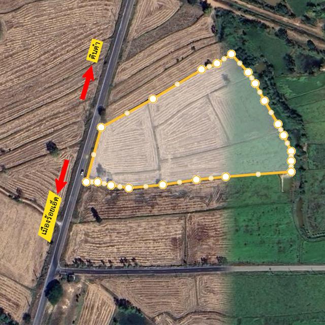 ขายที่ดิน ใกล้สถานีรถไฟ จ.ร้อยเอ็ด สวยๆ หน้ากว้างๆ 10 ไร่ 8