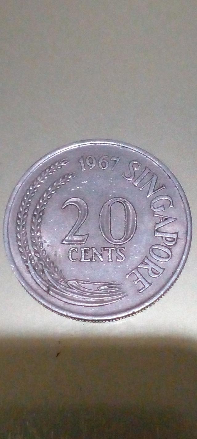 เหรียญเก่าสิงคโปร์1967 รวม3เหรียญ 6
