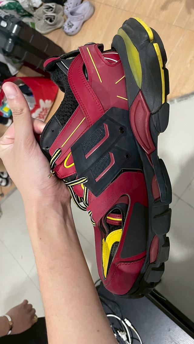 Balenciaga Track Sneaker Bordeaux Burgundy Black Yellow