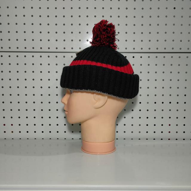 หมวกถัก Polar Wear 2 Ply Hat สีดำ-แดง ปอมปอม รูปย่อยที่ 2