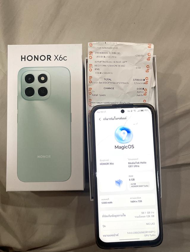 Honor X6c สีMidnight Black