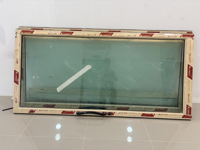 ประตูอลูมิเนียมลายไม้บานสวิงคู่ 2