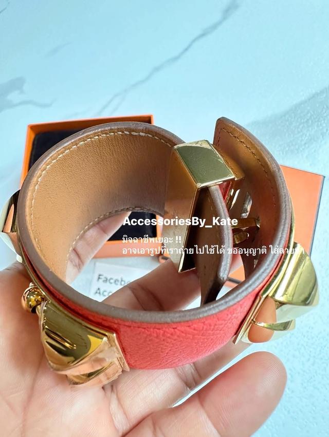 Used Like New Hermes CDC Bracelet Red Epsom Leather  15