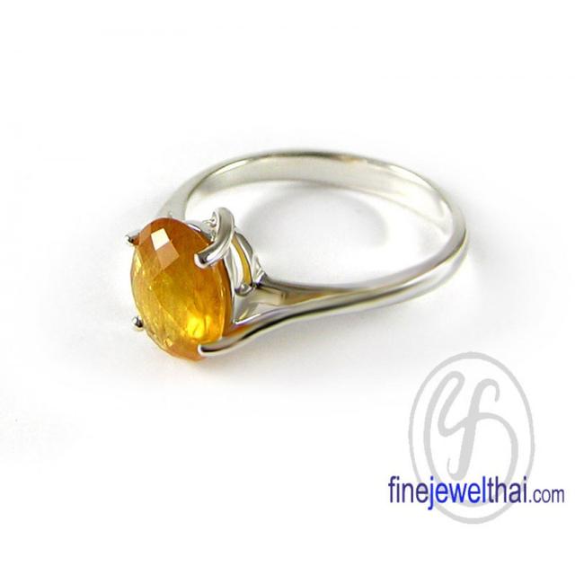 Finejewelthai แหวนบุษราคัม พลอยแท้ พร้อมใบรับรอง