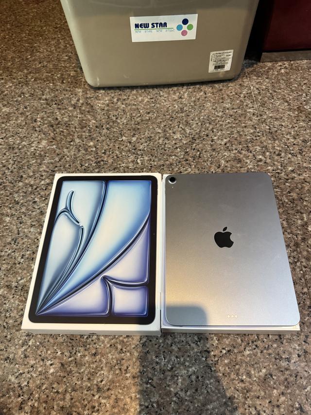 ขายiPadAir7ใหม่ล่าสุดM3สีBlue128กิ๊กอายุ2วันยังไม่ได้ใช้งานประกันสิงหาปีหน้าถูกๆ