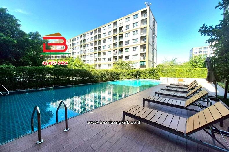 คอนโดมิเนียม เนื้อที่ 22.64 ตร.ม. โครงการ ลุมพินี วิลล์ พระนั่งเกล้า-ริเวอร์วิว : Lumpini Ville Pranangklao-Riverview (ซอยบ้านไทรม้า) ถนนรัตนาธิเบศร์ 1