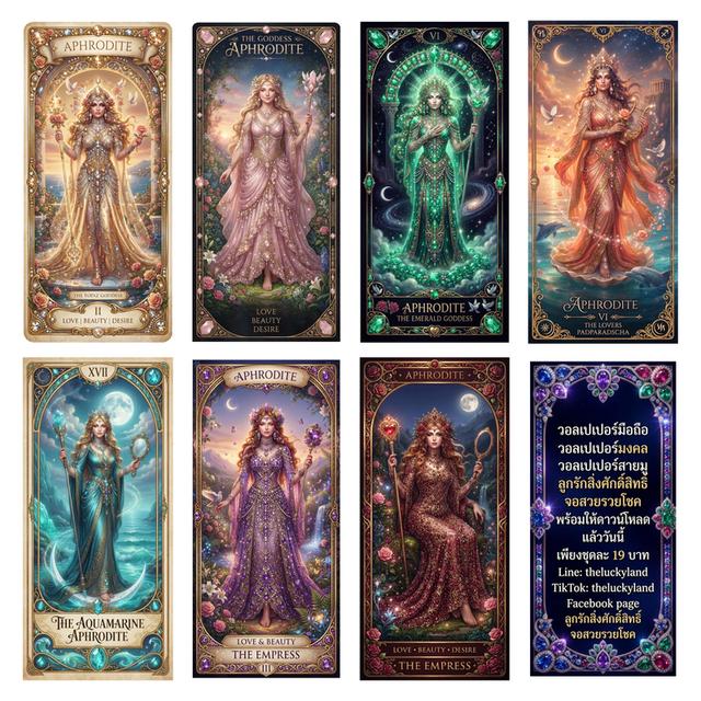 Aphrodite Goddess วอลเปเปอร์มือถือ วอลเปเปอร์มงคล วอลเปเปอร์สายมู ลูกรักสิ่งศักดิ์สิทธิ์ จอสวยรวยโชค Lucky Mobile Phone Wallpaper