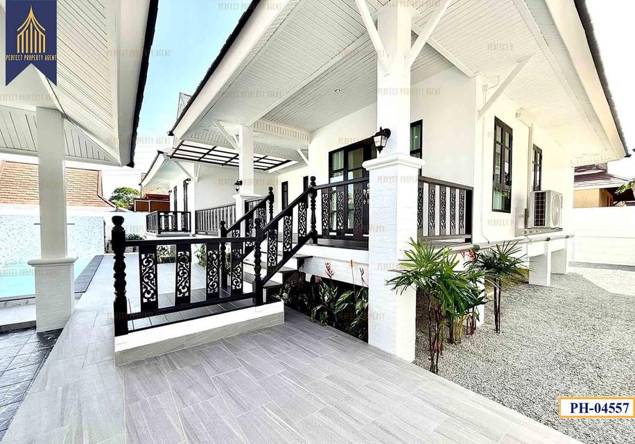 ขายบ้านพร้อมสระว่ายน้ำระบบเกลือ ชัยพฤกษ์ 2 เขามะกอก ใกล้หาดจอมเทียน พัทยา รีโนเวทใหม่พร้อมเข้าอยู่ 4