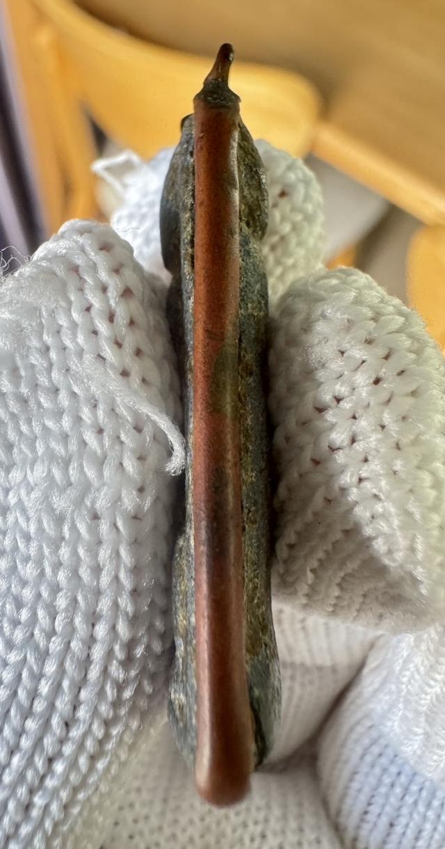 พระปางลีลาทุ่งเศรษฐี เนื้อชินตะกั่ว พิมพ์ 2 หน้า เลี่ยมจับขอบ รูปที่ 3