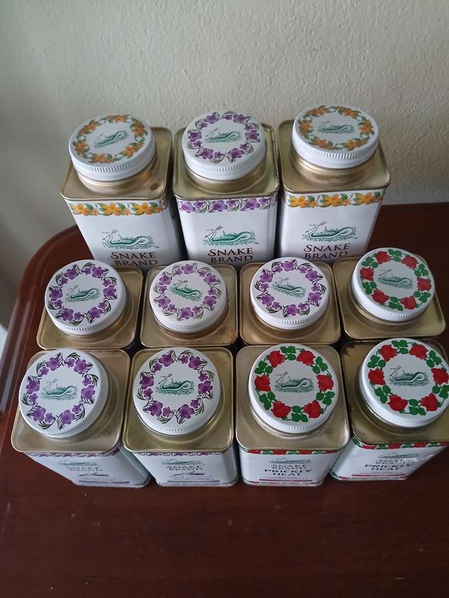 กระป๋องแป้งเปล่าตรางู สังกะสี รูปที่ 2