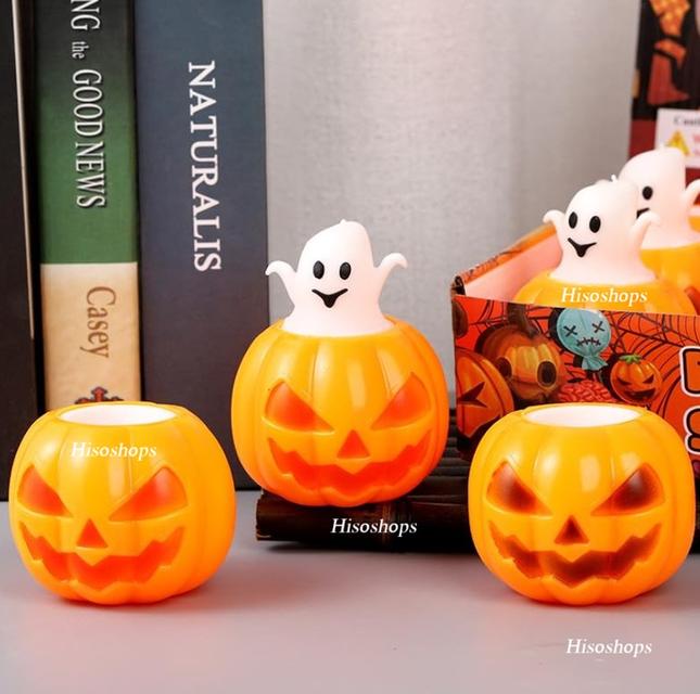 ของเล่นบอลบีบสกุชชี่ HALLOWEEN SQUISHY ฟักทอง PUMPKIN STRESS RELIEVER หัวกระโหลก SKULL ผีน้อย GHOST บอลลูกใหญ่ ของเล่นคลายเครียด ของเล่นเทศกาลฮาโลวีน 9