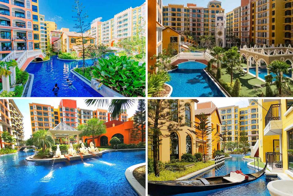 ขายขาดทุน Venetian Signature Condo Resort Pattaya 33 ตรม 1นอน ชั้น5 ตึกC วิวสวนน้ำ ตกแต่งครบ 9