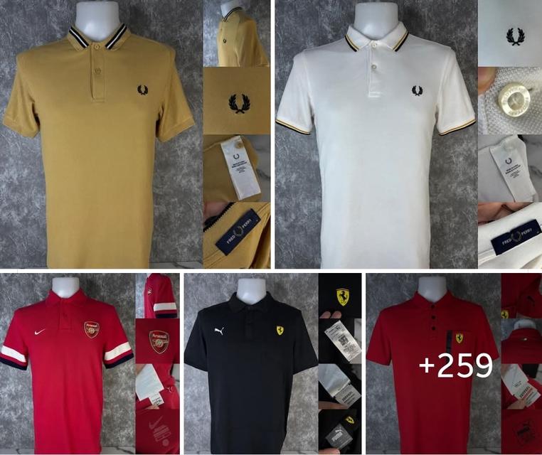 ชุดใหม่ 128 ประมูล/ขาย เสื้อคอปกมือสอง 259 แบบ ปิดประมูลวันเสาร์ที่ 27 ก.ย. 2568 เวลา 21.30