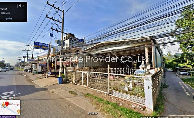 ที่ดินติดถนนใหญ่ 158 ตร.ว. พร้อมตึก 3 ชั้นและหลังคาเหล็ก ตรงข้ามโฮมโปร ท่าล้อ 45 กาญจนบุรี 2