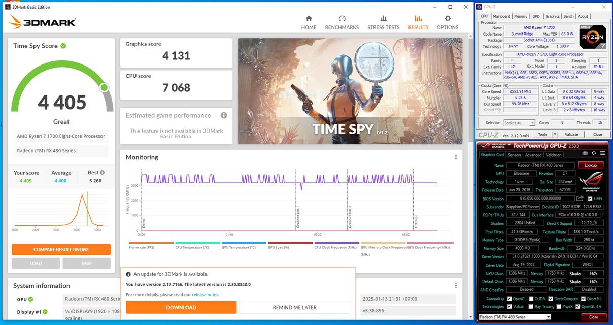 💥 CPU RYZEN 7 1700 + RX 480 OC 4 GB + RAM 16 GB + M.2 NVme 256 GB 💥 11