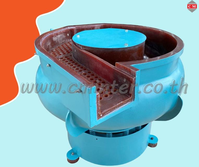 เครื่องขัดผิวโลหะแบบเขย่า (มีสะพานแยกชิ้นงาน) (Vibratory finishing machine with Separator)