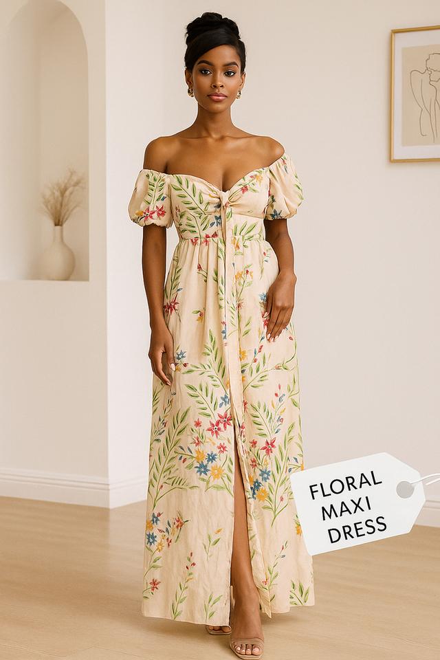 เดรส Tropical Dream Maxi" หรือ "เดรสแม็กซี่ลายพฤกษา @SP020 3