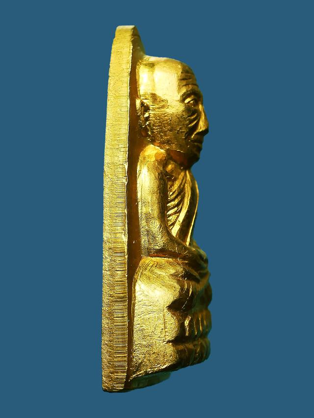 รูป หลวงปู่ทวด เตารีด หลังหนังสือ บล็อควงเดือน วัดช้างให้ เนื้อเปียกทอง ปี 2505 สวยเดิม 3