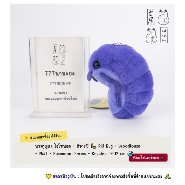 พวงกุญแจ ไอโซพอต・ตัวกะปิ 🐛 Pill Bug・Woodlouse ~ NAT ~ Kusemono Series ~ Petit Keychain 9-12 cm 🌊