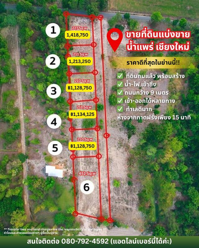 ที่ดินราคาถูกที่สุดในน้ำแพร่ เริ่มต้นเพียง 3,750 บาท/ตรว. เท่านั้น! 2