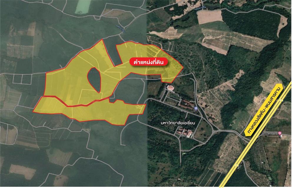 ขายที่ดินเปล่า แปลงใหญ่  ทำเลศักยภาพ อำเภอบางละมุง จังหวัดชลบุรี 2