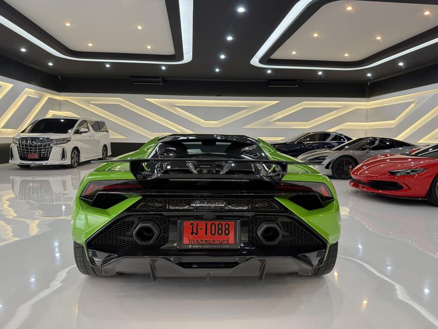 Lamborghini Huracan Tecnica 2024 สีเขียว รถยังเป็นป้ายแดงจดชื่อแรกได้เลย วารันตีครบ รูปที่ 5