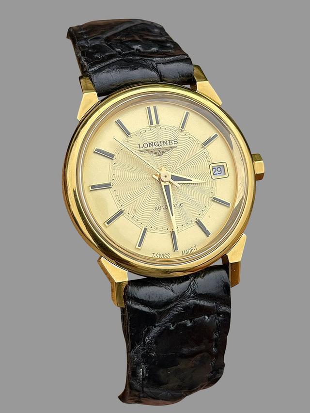 นาฬิกาLongines Automatic สีทอง หน้าปัดลายใยแมงมุม 8