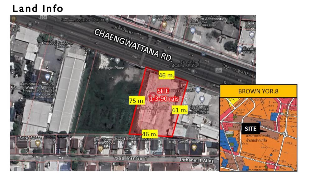 ขายที่ดินบริเวณ แจ้งวัฒนะ 3