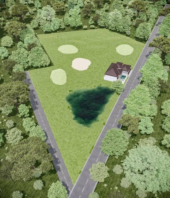 Land worth investing in, suitable for a private golf driving range and has 1 house/pool to build and sell for profit. 6