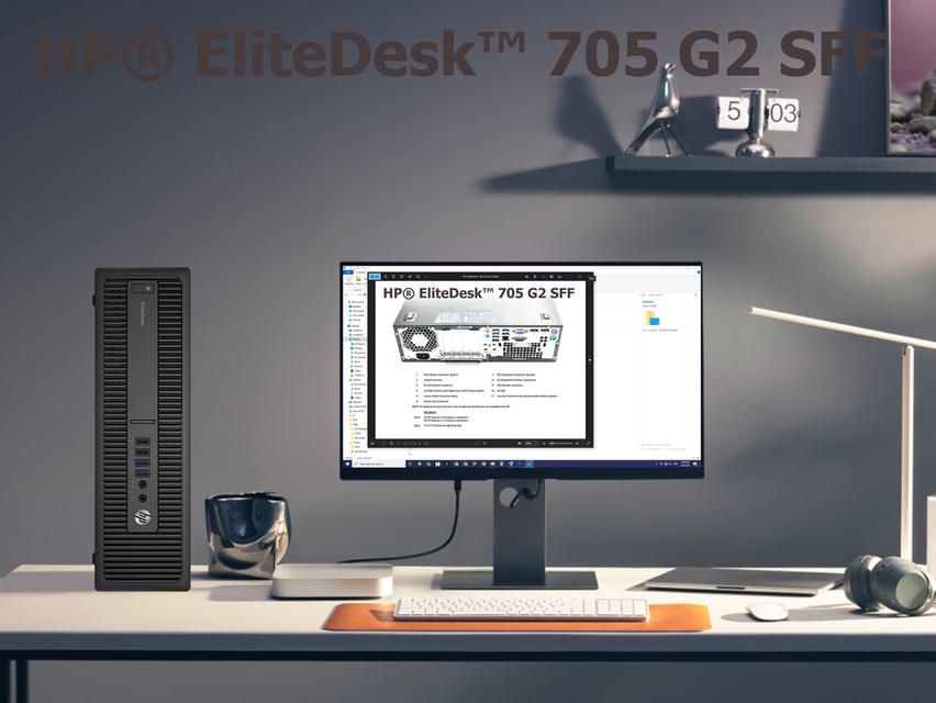 คอมพิวเตอร์เดสก์ท็อป HP® EliteDesk™ 705 G2 SFF With Upgraded-Parts เฉพาะตัวเครื่อง (ไม่รวมจอภาพ) ราคาขาย 2,590 บาท รวมค่าส่งแบบEMSทั่วไทย 10