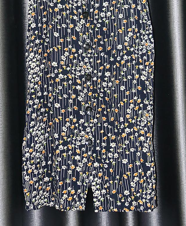 เดรสสายเดี่ยวลายดอกไม้แบบติดกระดุมหน้า (Floral Button-Front Sleeveless Dress)_@SP006 6