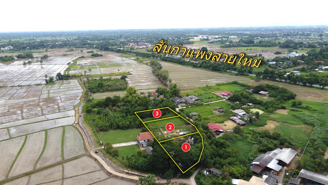  ที่ดิน 3 แปลง 378 วา , 400 วา และ 400 วา ใกล้สันกำแพงสายใหม่ 550 เมตร 3