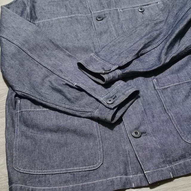 UNIQLO Denim Work Shirt เสื้อคลุมยีนส์ทรงช่าง เ รูปที่ 5